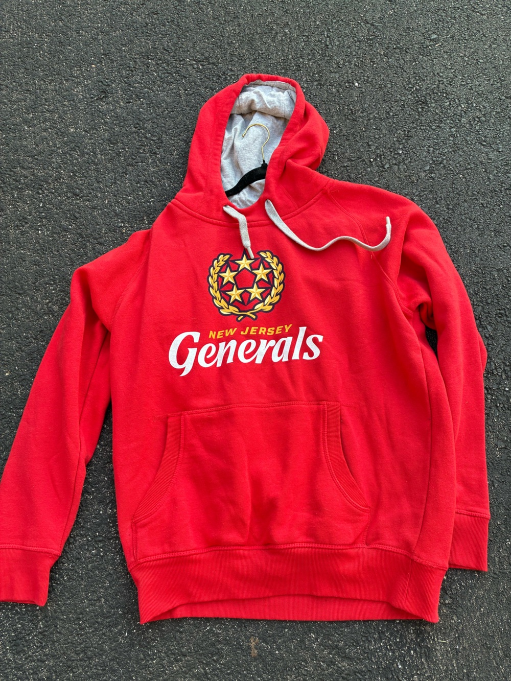 Antigua Red New Jersey Generals Hooded Sweatshirt